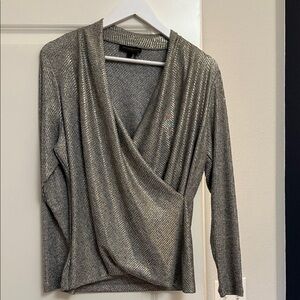 Donna Karan Gray Textured Sweater